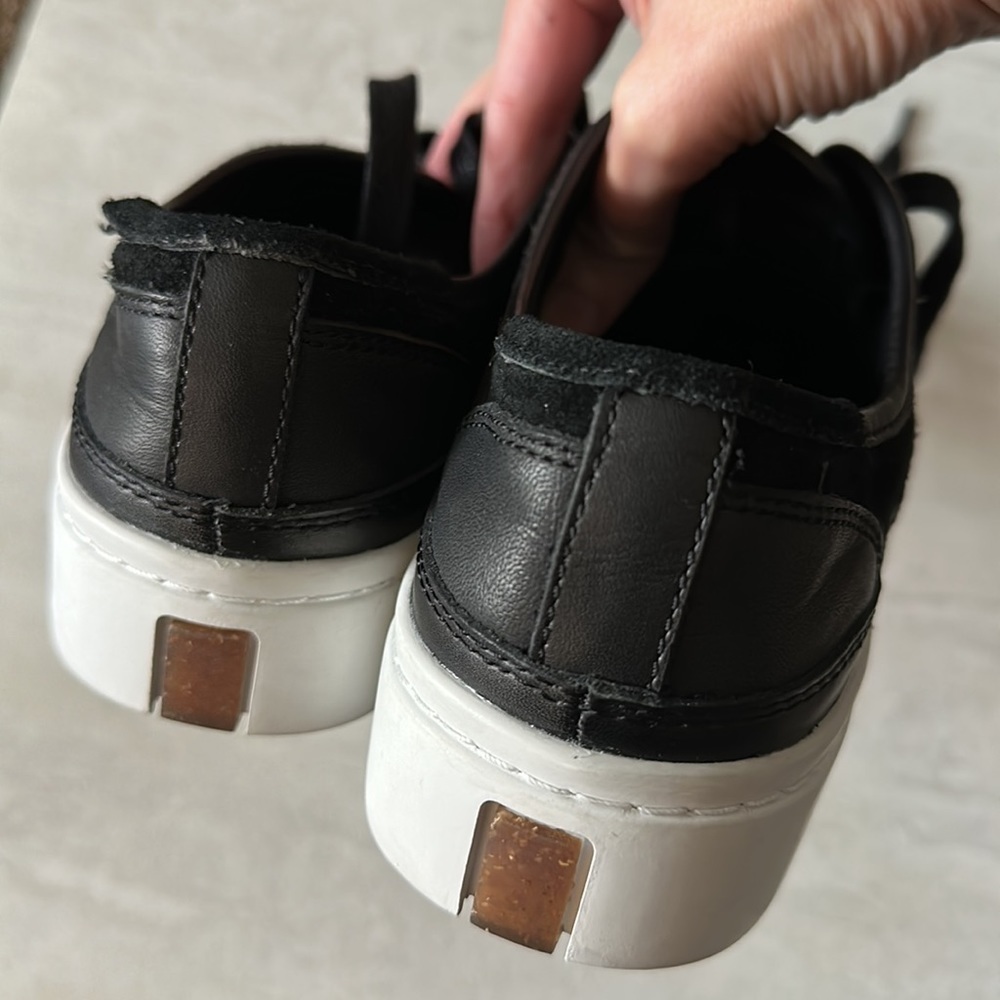 𝅺ALL Saints Black Marica Cow Suede Platform Sneakers Size 8 - Picture 7 of 8